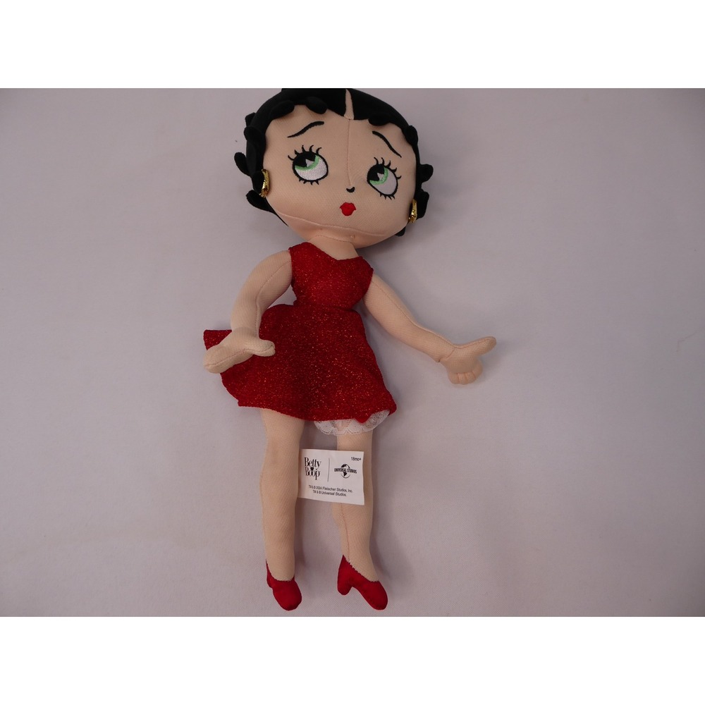 Betty Boop Universal Studios Plush Doll Red Glitter Dress 2024 Fleischer Studios